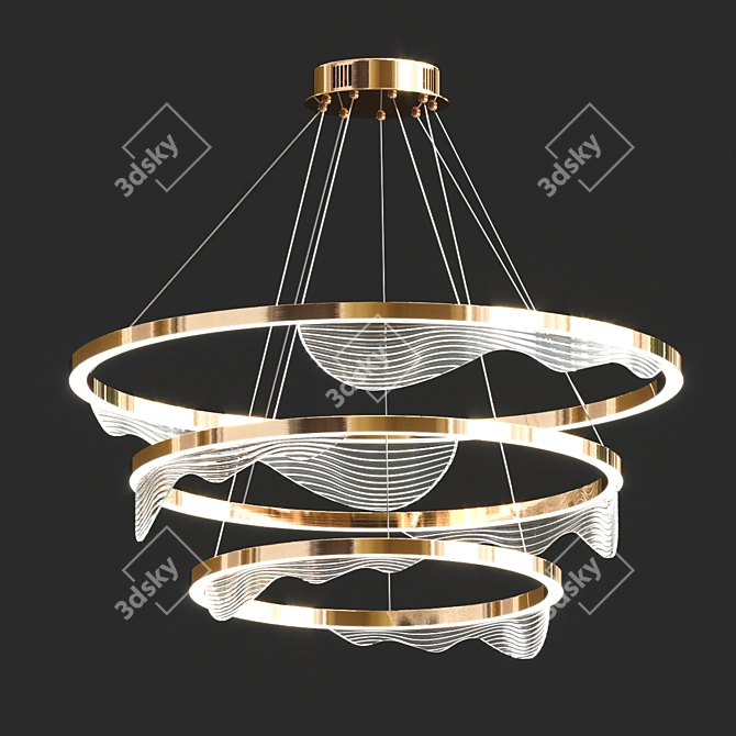 Hanna Chandelier: Modern, Stylish, and Versatile! 3D model image 3