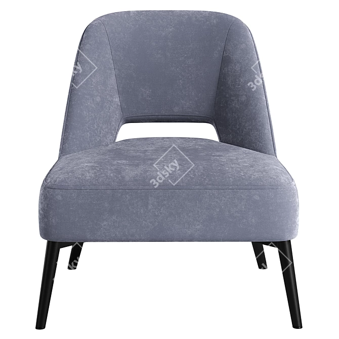 Sleek Dante Armchair: Luxury and Comfort 3D model image 4