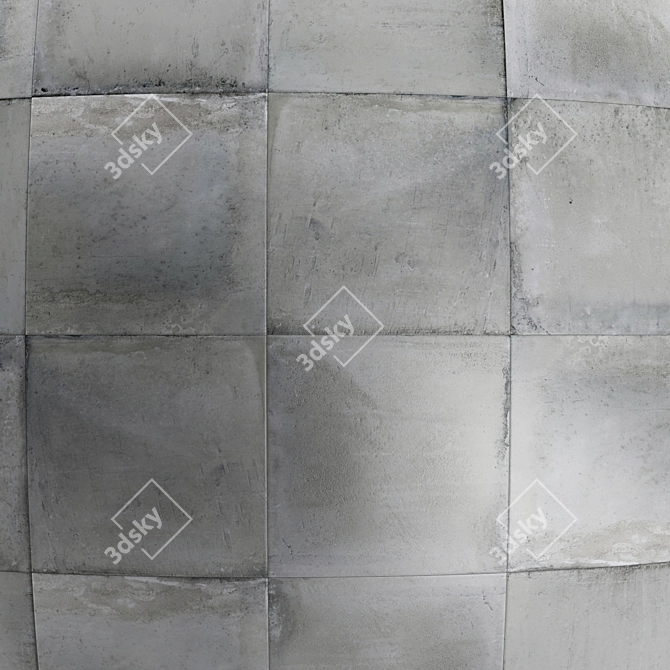 Form Gray Floor Tile: 8 Textures, PBR 4K Seamless 3D model image 2