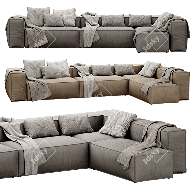 MODULAR COSIMA SOFA: Versatile Elegance 3D model image 1