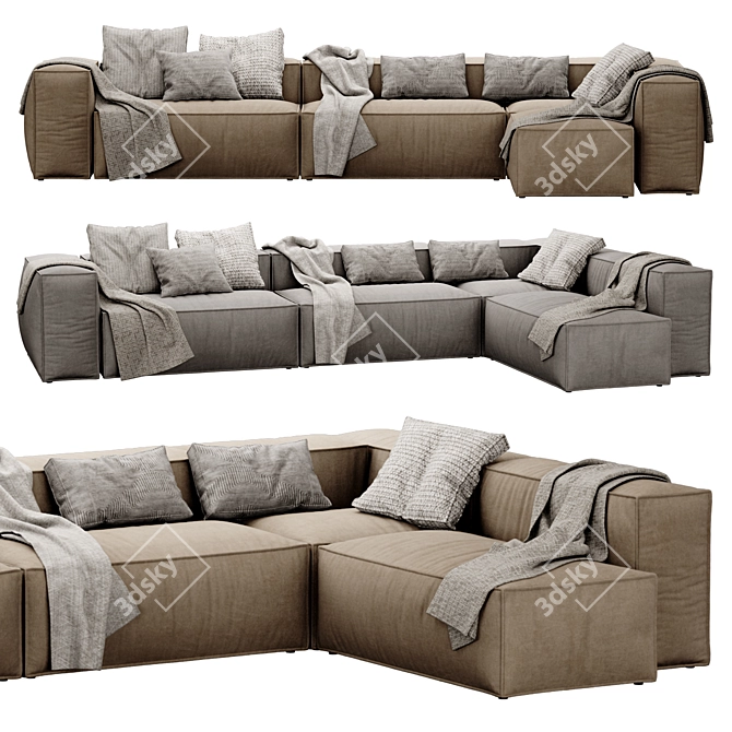 MODULAR COSIMA SOFA: Versatile Elegance 3D model image 2