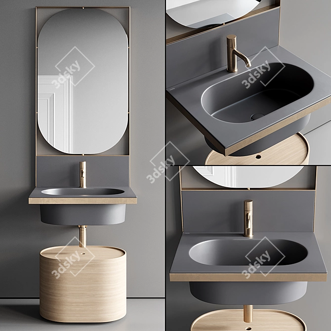 Ceramica Cielo Elle Oval Washbasin 3D model image 1