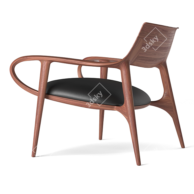 Timeless Elegance: Jader Almeida Celine Lounge Chair 3D model image 8