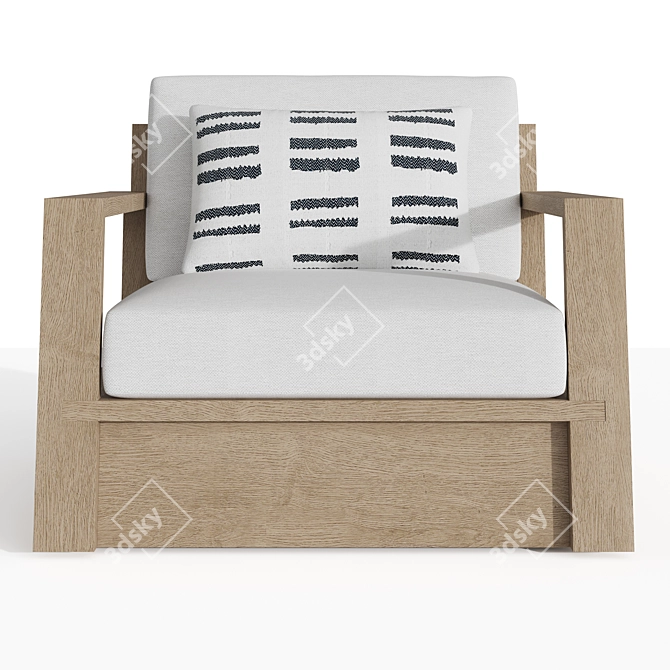 Restoration Hardware TROPEA Swivel Lounge Chair 3D model image 2