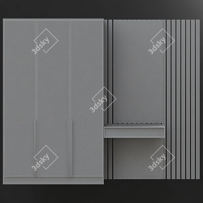 Spacious 300cm Cupboard 3D model image 3