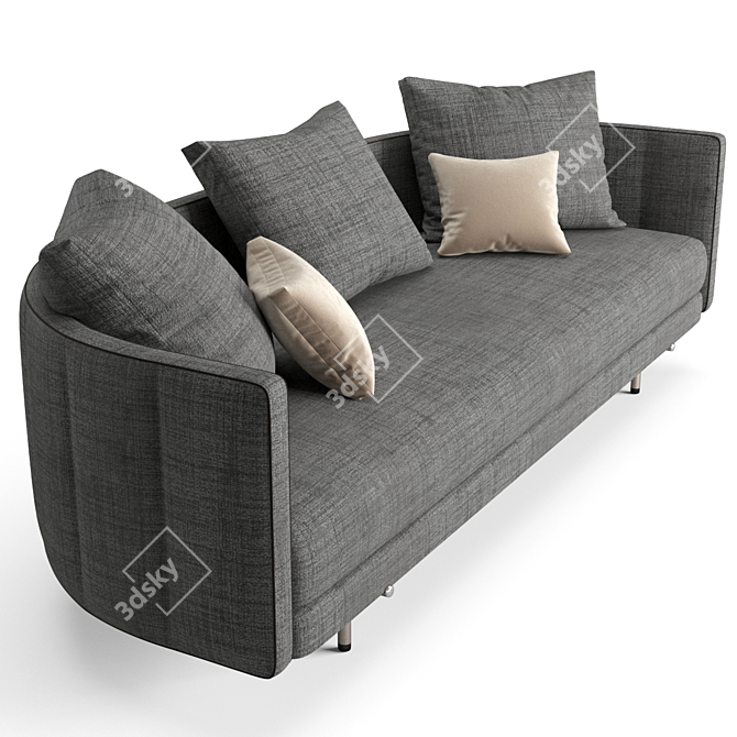 Minotti Torii High-Low Sofa 3D model image 6