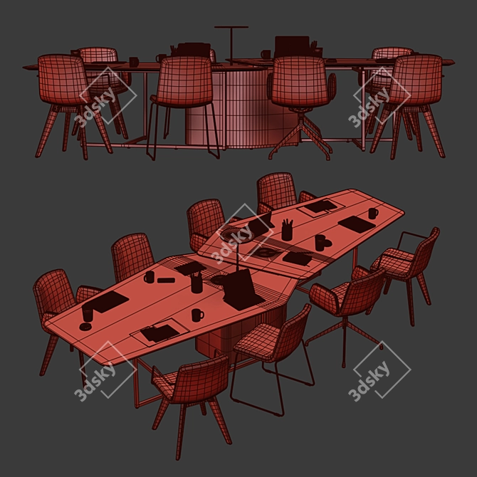 OrangeBox Fielding WorkTable 3D model image 6