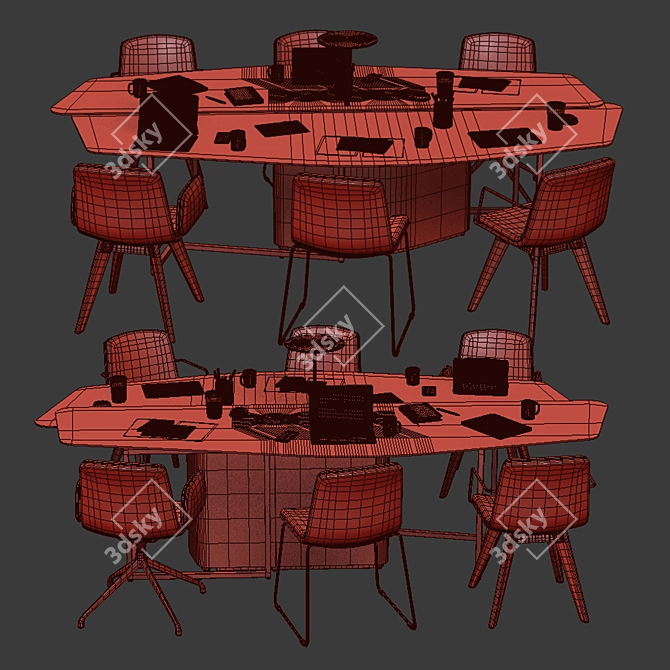 OrangeBox Fielding Fly Slip WorkTable 3D model image 5