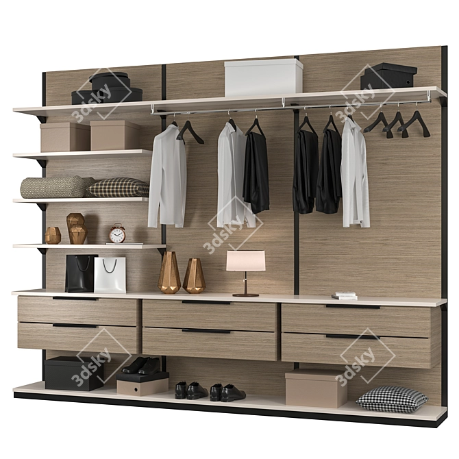 Spacious Edit Poly Cupboard 3D model image 1