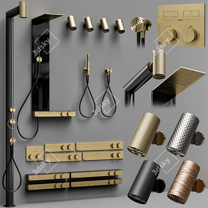 Gessi Hi-Fi and Spotwater Faucets 3D model image 1