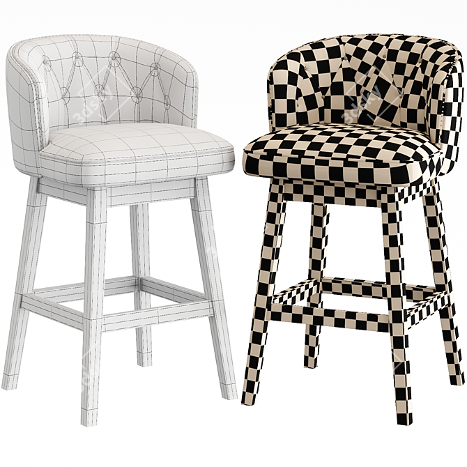 Darby Home Co Micky Swivel Stool 3D model image 2