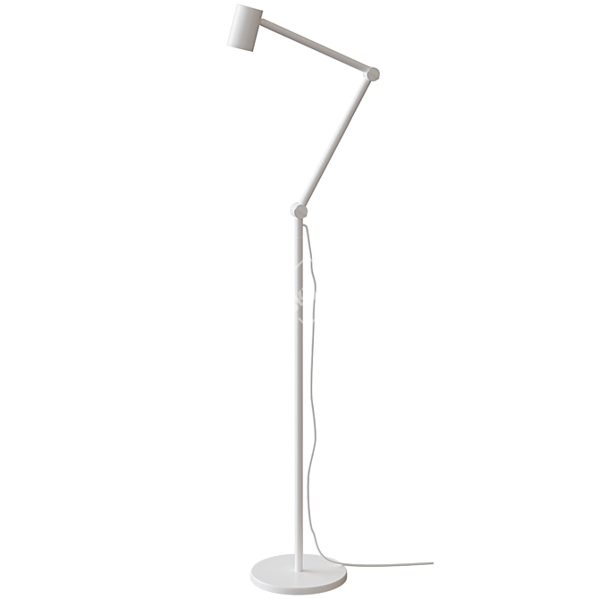 Sleek Black Floor Lamp 3D model image 1