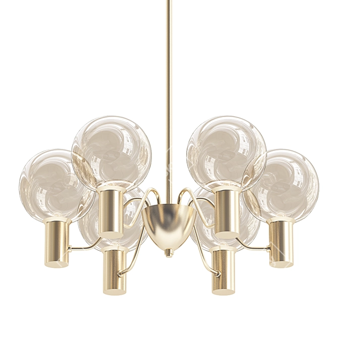 Scandinavian Vintage Ceiling Lamp 3D model image 1