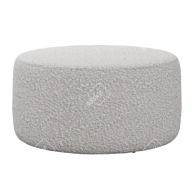 Elegant Boucle Ottoman by Kardiel 3D model image 1