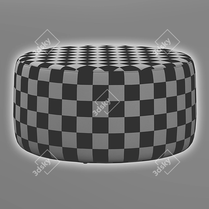 Elegant Boucle Ottoman by Kardiel 3D model image 4
