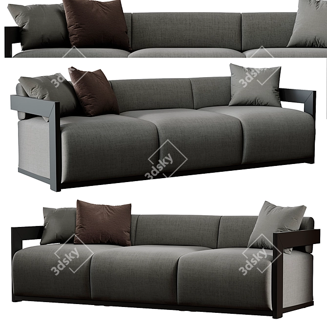 Elegant CLAUD Sofa Meridiani 3D model image 1