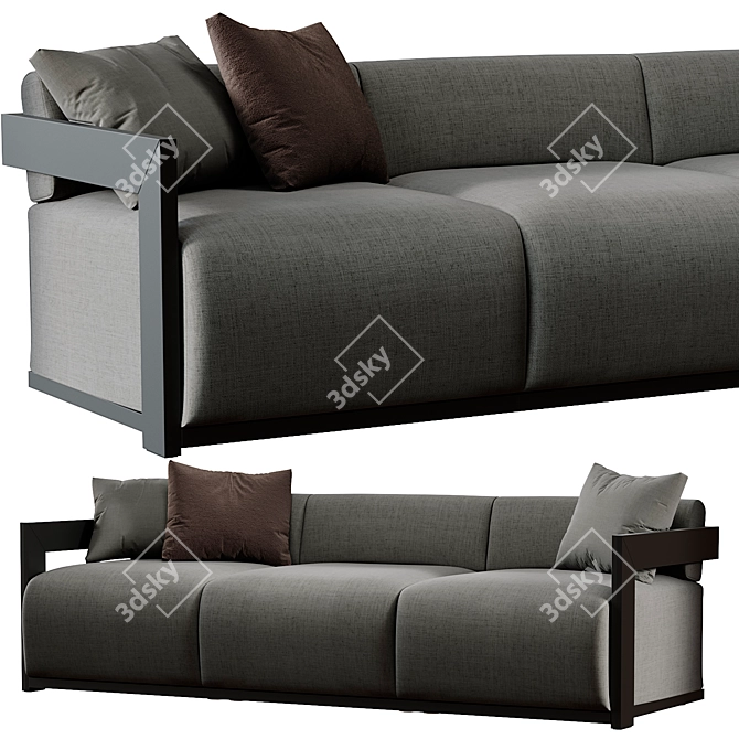 Elegant CLAUD Sofa Meridiani 3D model image 3