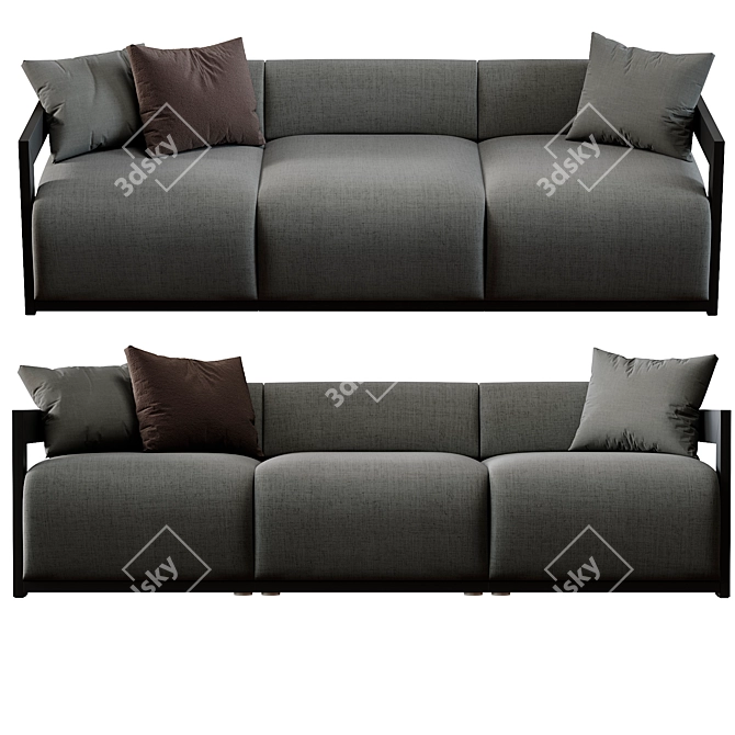 Elegant CLAUD Sofa Meridiani 3D model image 5