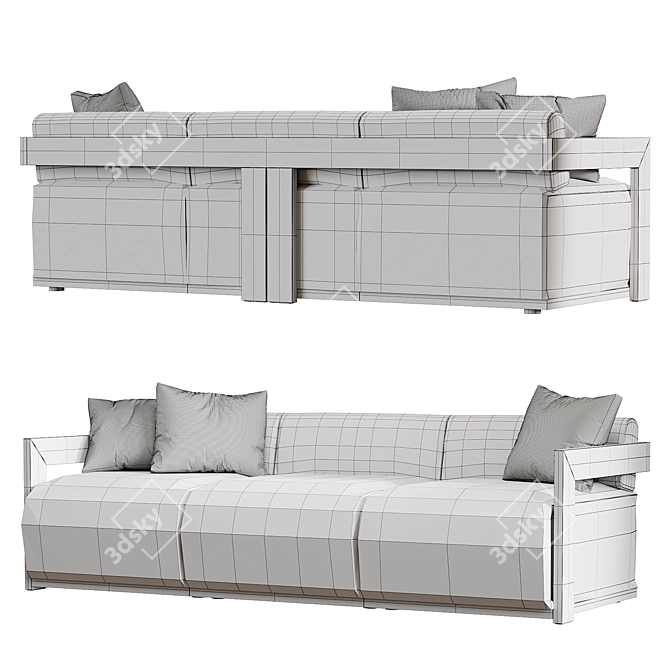 Elegant CLAUD Sofa Meridiani 3D model image 6