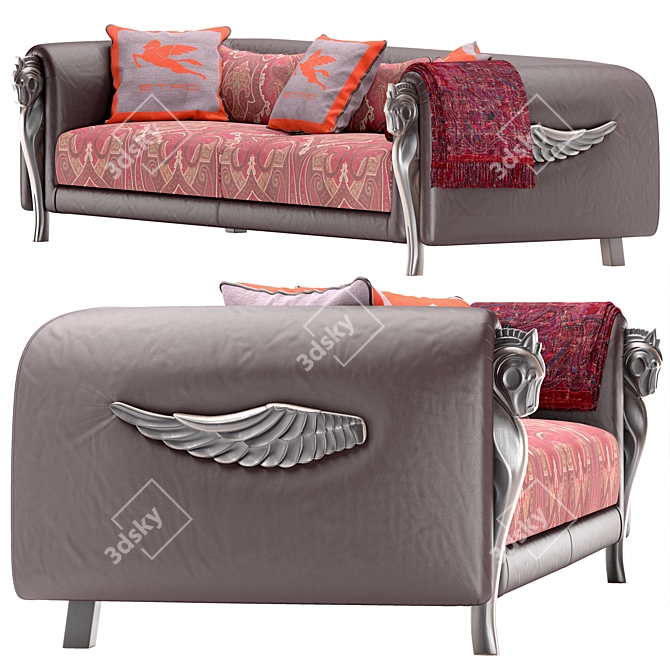 Elegant Corinto Sofa: Stylish and Comfortable 3D model image 2