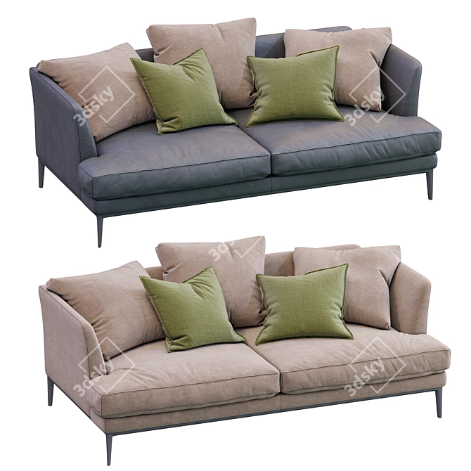 Elegant Alivar Portofino Sofa 3D model image 4