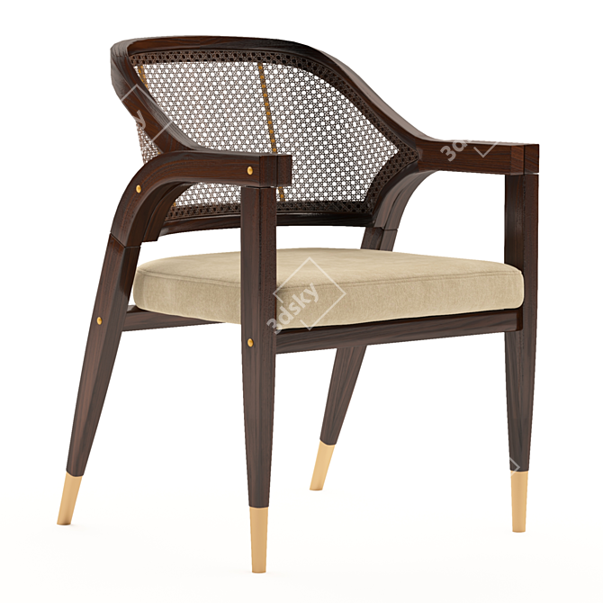 Elegant Wormley Dining Chair 3D model image 1