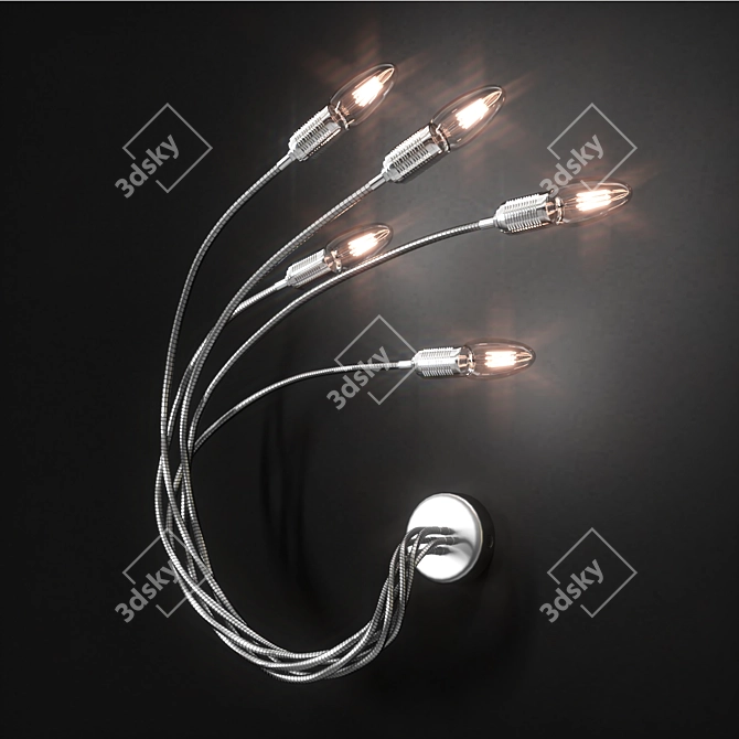 Elegant Wall Sconce: TURCIU 3D model image 2