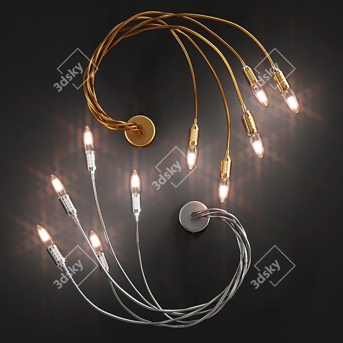 Elegant Wall Sconce: TURCIU 3D model image 3