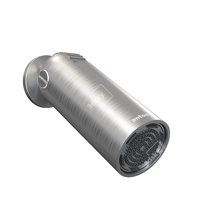 Delrin® Stainless Steel Showerhead 3D model image 3