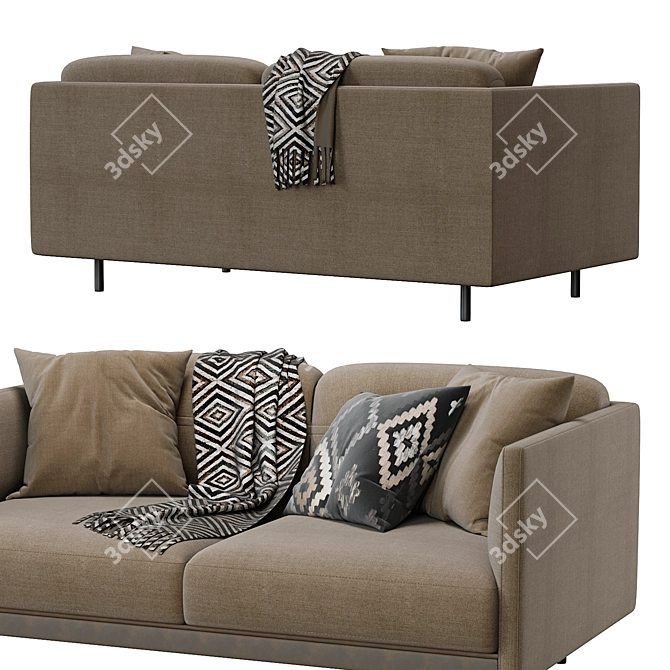 Modern Italian Arlott High Sofa 3D model image 5