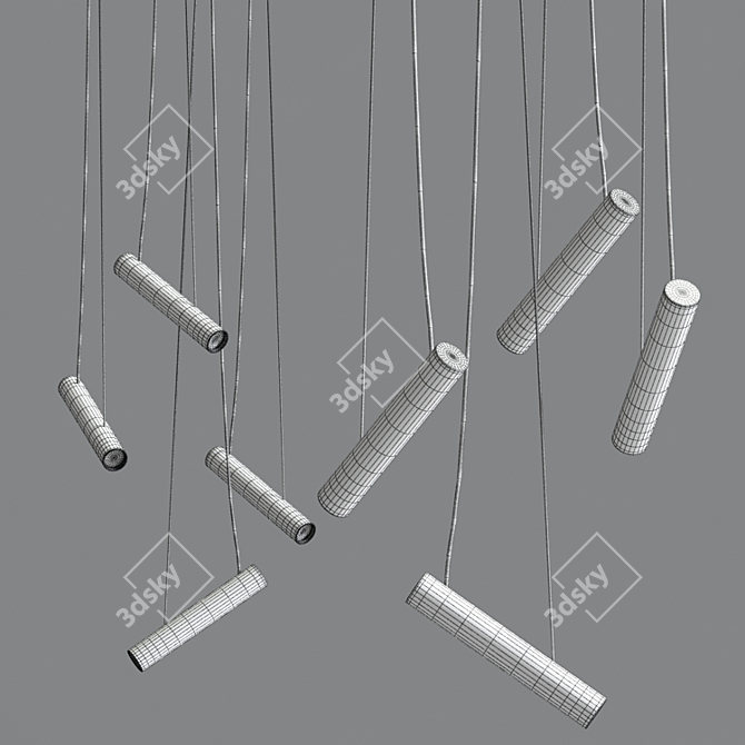Sleek LED Pendant Light: Pepo 3D model image 9
