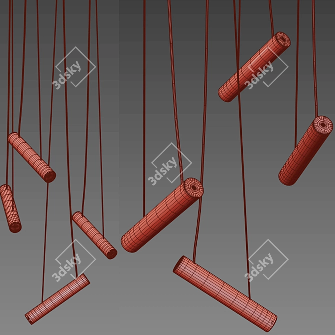 Sleek LED Pendant Light: Pepo 3D model image 12