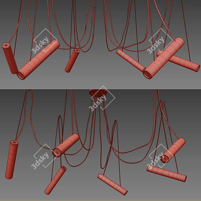 Sleek LED Pendant Light: Pepo 3D model image 4