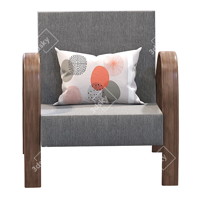 Missoni Home Grandma Armchair: Vintage Chic Comfort 3D model image 2