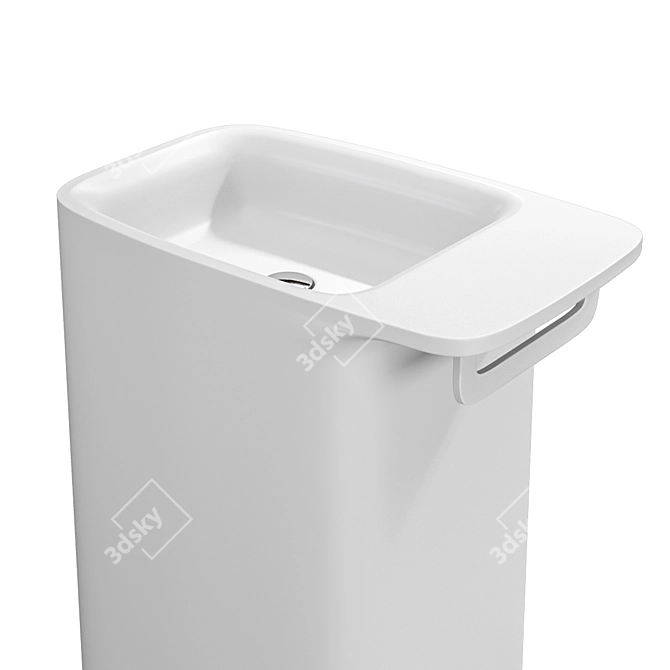 Modern Floor-Mounted Washbasin 3D model image 3