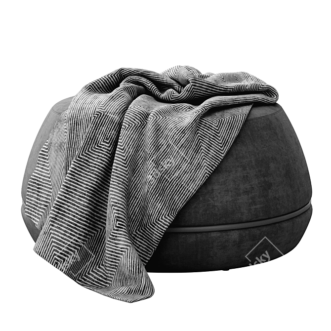 Kardiel Onvi 32 Fabric Ottoman 3D model image 2