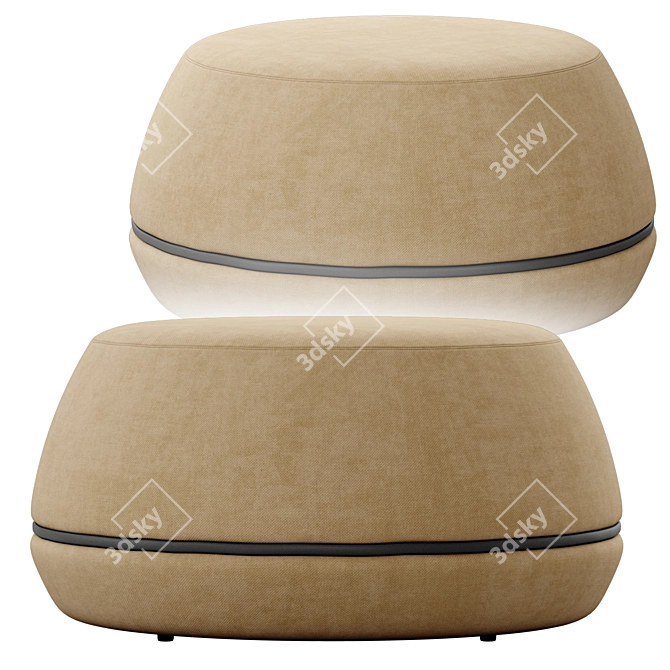 Kardiel Onvi 32 Fabric Ottoman 3D model image 4