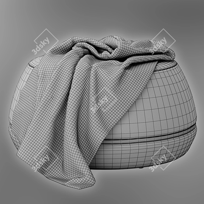 Kardiel Onvi 32 Fabric Ottoman 3D model image 6