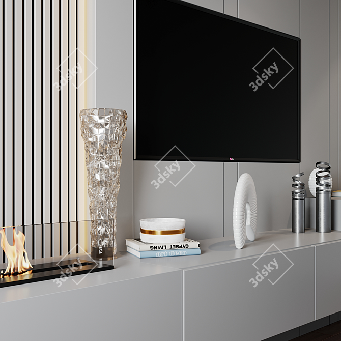 Modern TV Set with Large Dimensions 3D model image 4