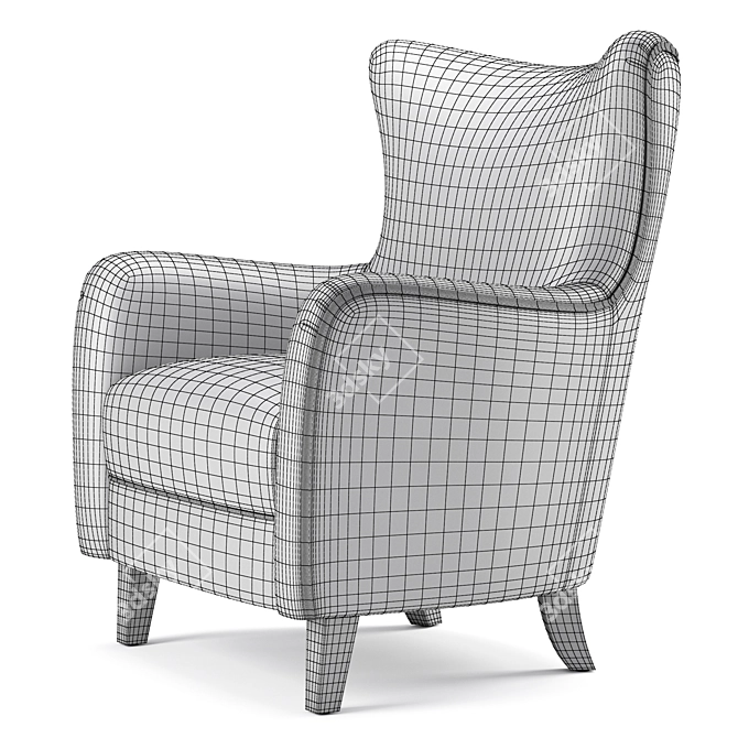 Arabella Floral Club Chair - Christopher Knight Home 3D model image 6