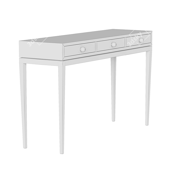 Channing Three-Drawer Console: Neo-Classical Glamour 3D model image 7