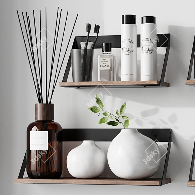 Modern Bathroom Set: 8-Piece Collection 3D model image 2