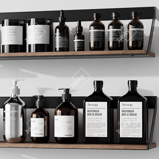 Modern Bathroom Set: 8-Piece Collection 3D model image 4