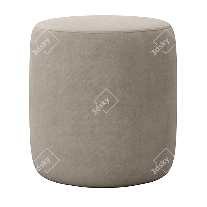 Spool 18 Ottoman: Luxe Basalt Velvet 3D model image 4