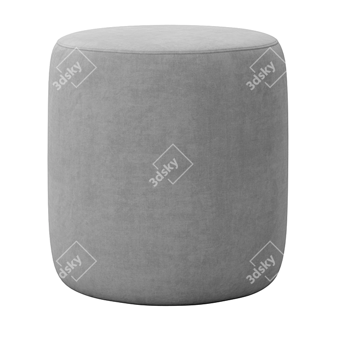 Spool 18 Ottoman: Luxe Basalt Velvet 3D model image 5