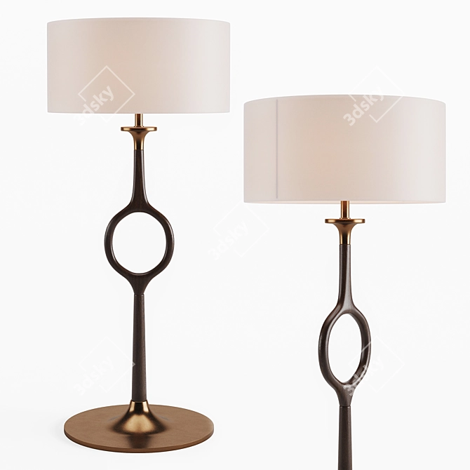 Urbane Wooden/Metal Floor Lamp 3D model image 1