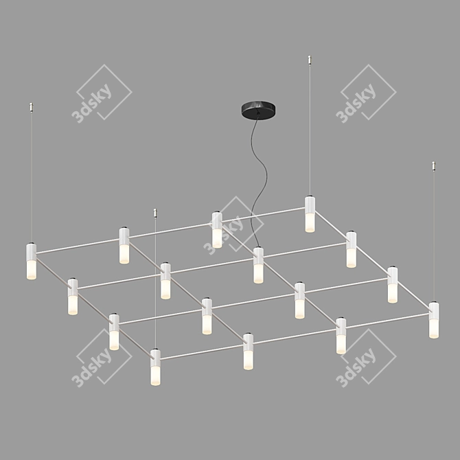 Elegant Quadrante Suspension Lamp 3D model image 2