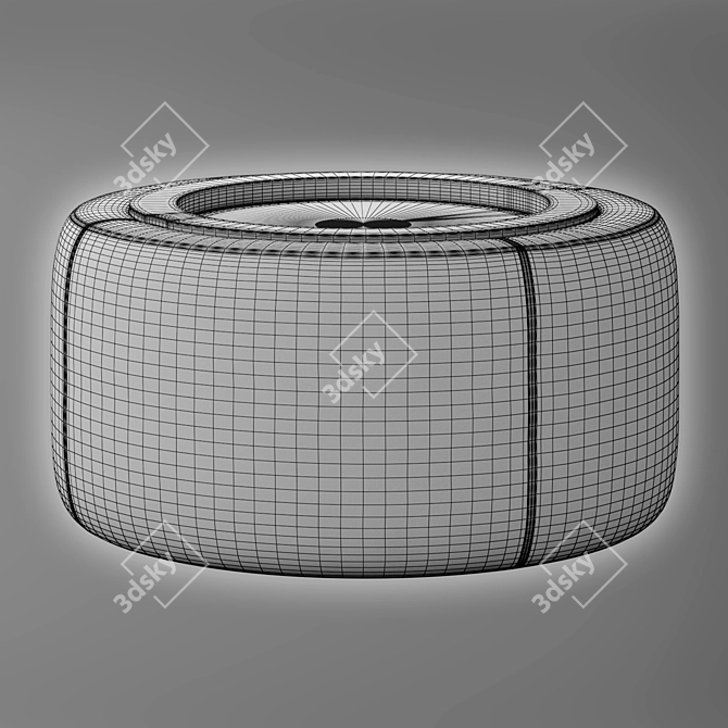 Boucle Storage Ottoman: Grover 36 3D model image 4