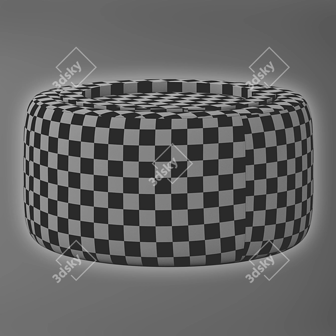 Boucle Storage Ottoman: Grover 36 3D model image 5