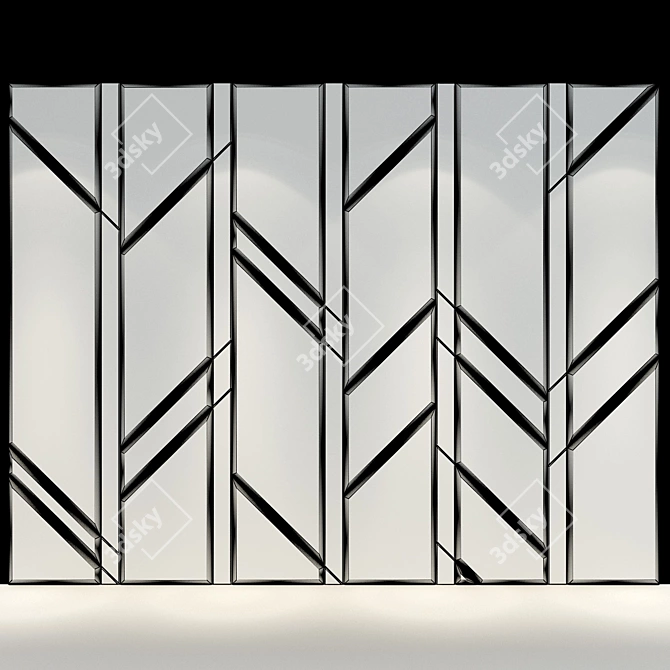 Modern Wall Panel 36 3D model image 3
